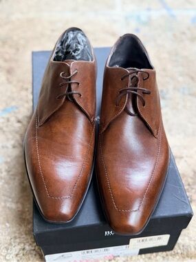 Hugo Boss Brown Leather Derby Shoes